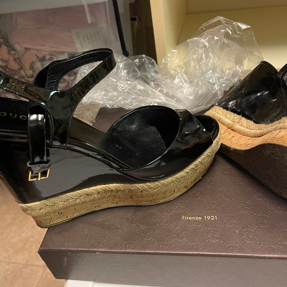 Gucci Patent Leather Wedge - Picture 3 of 8